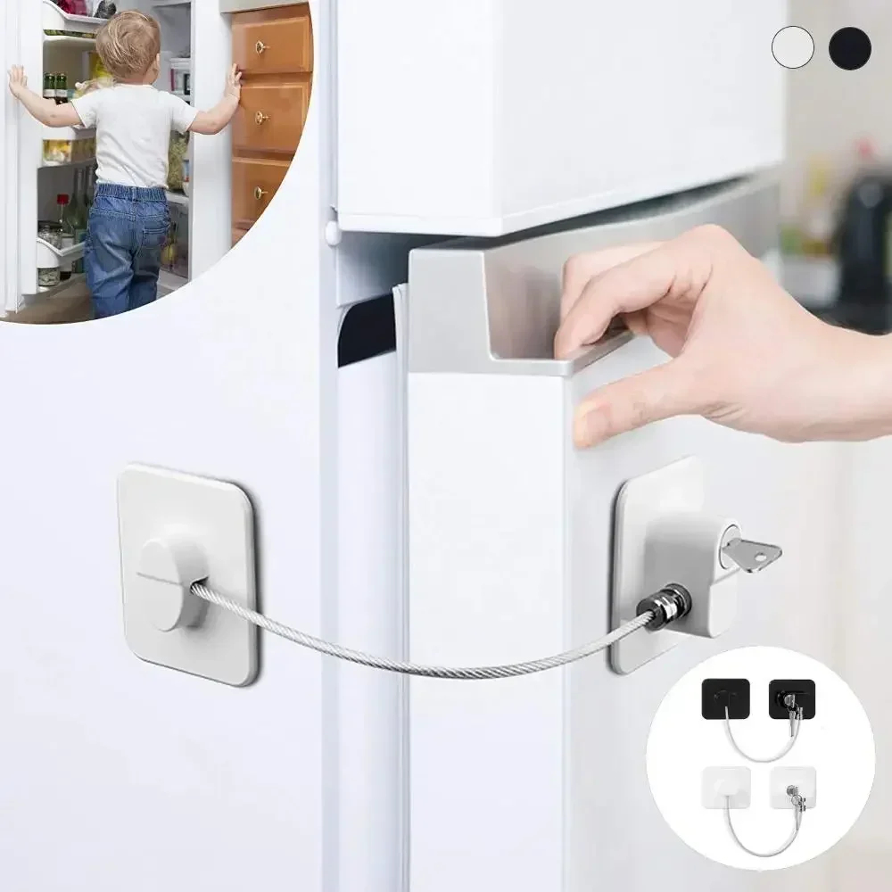 1 Pcs Home Refrigerator Lock Fridge Freezer Door Catch Lock Toddler Kids Child Cabinet Safety Lock For Baby Safety Child Lock