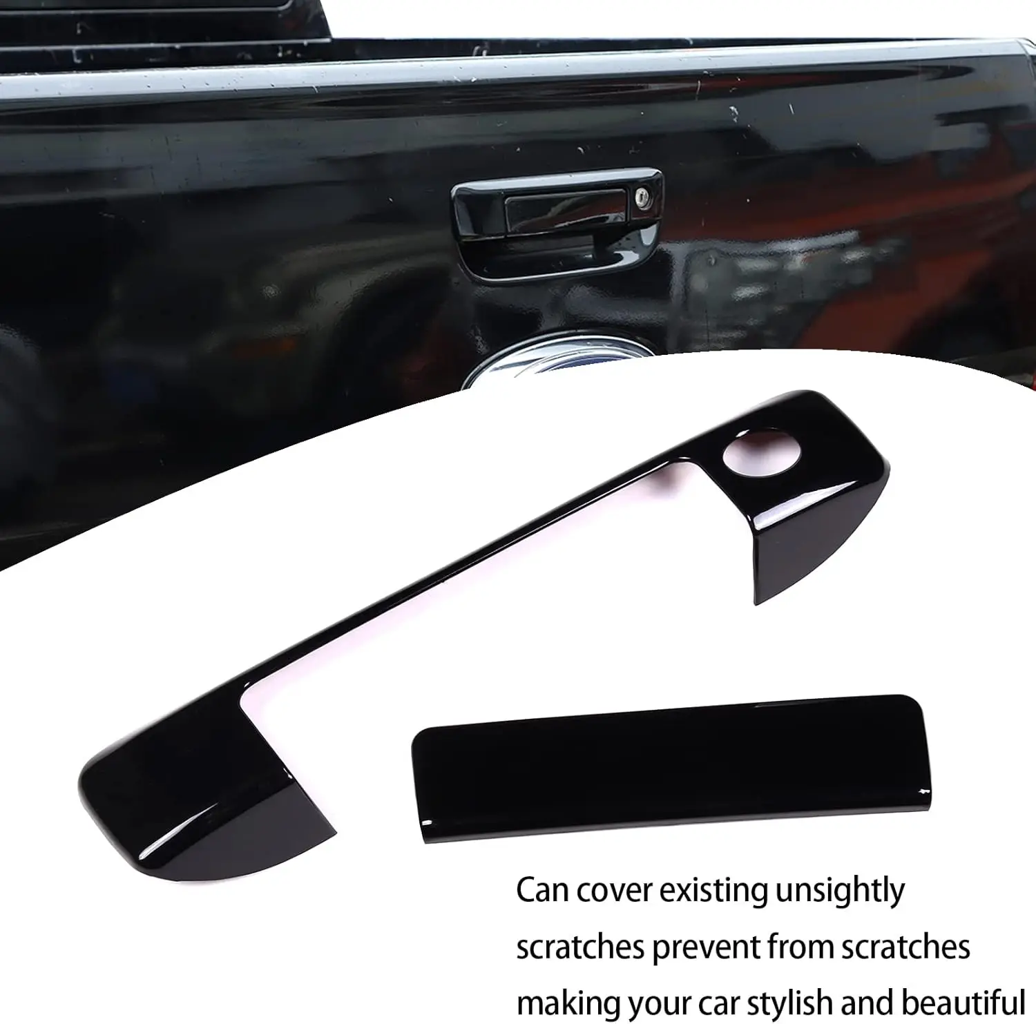 

ABS Rear Tail Gate Door Handle Trims Cover For Ford Ranger 2012-2022 T6 T7 T8 Wildtrak XLT SPORT With Keyhole Deco Accessories