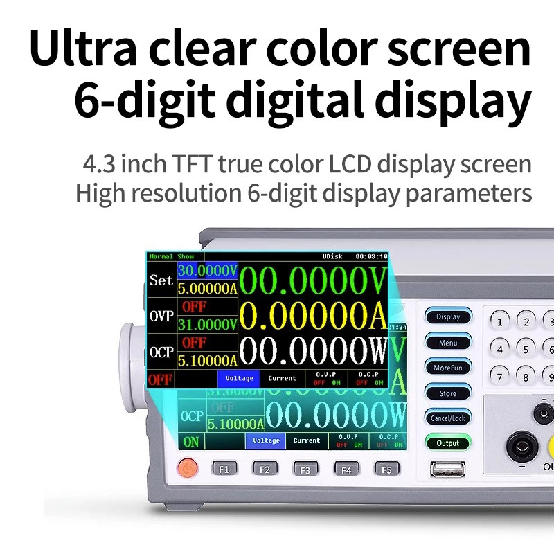 Programmable DC stabilized power supply 30V cabinet programmable color screen with five/six adjustable linear band communication