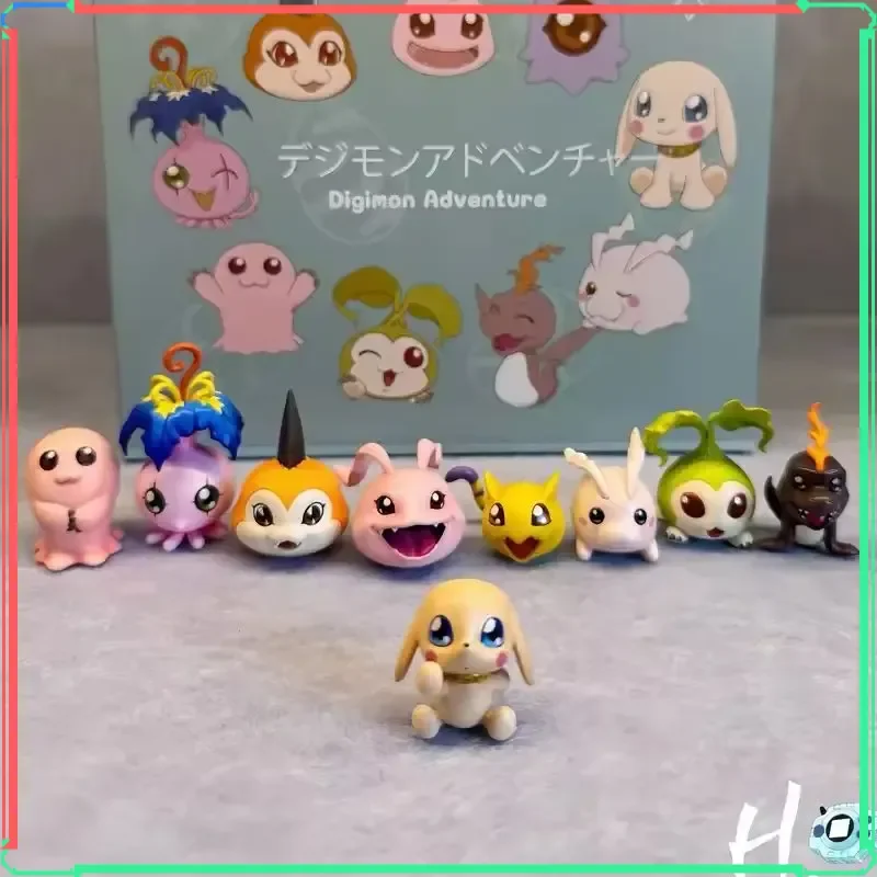 

9 Pcs/Set Digimon 2-5.5cm Q Ver. Childhood Mini Koromon Gabumon Pyocomon Mochimon Palmon Tokomon Gabumon Plotmon Gift Toy Dolls