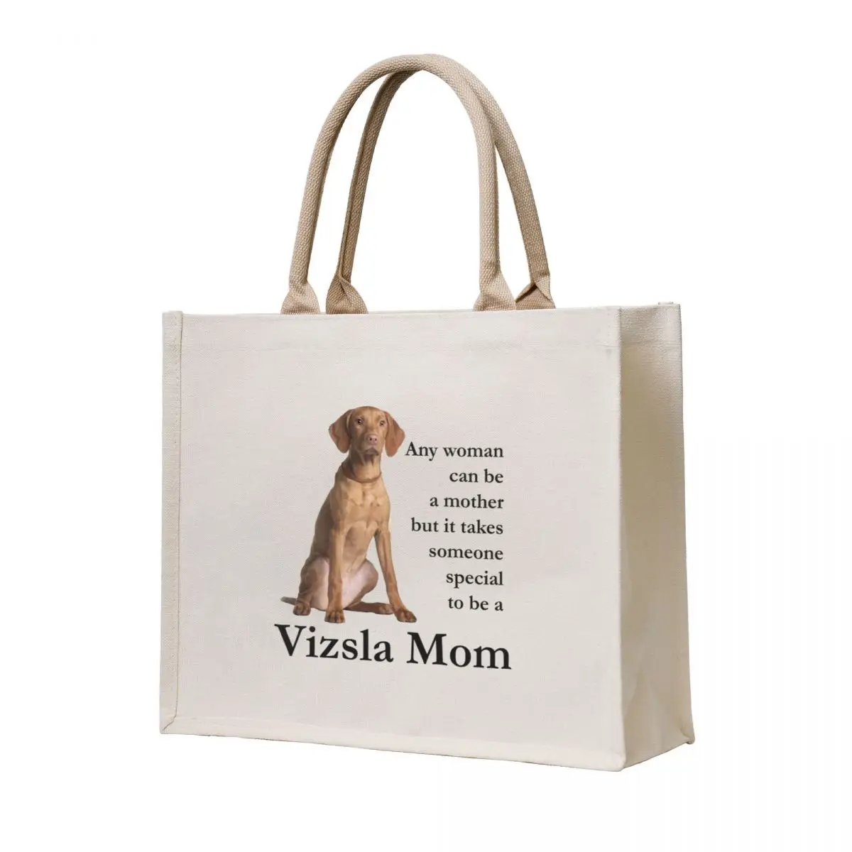 

Vizsla Mom Tote Bag reusable shopping bag shopping cart bags custom tote bag