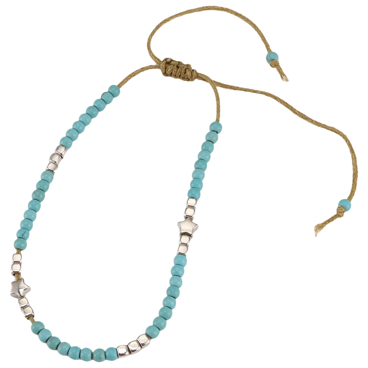 ABQR Bohemian Stone Anklets For Women Vintage Woven Rope Pendant Bracelet On Leg Anklet Beach Ankle Jewelry New Gift