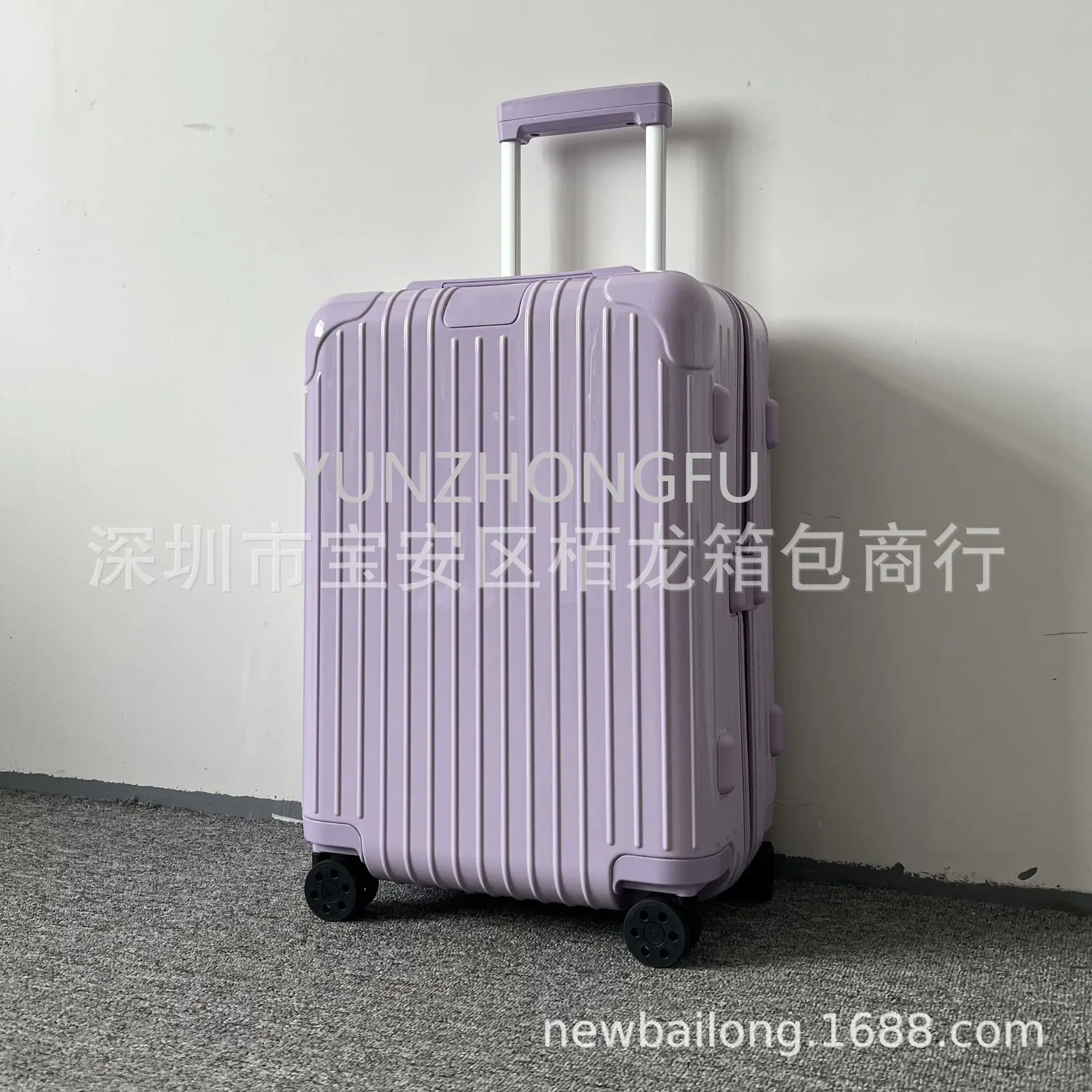 Essential Anti-Theft Pc Luggage, Polycarbonate Pull Rod Boarding Travel Luggage, Mute Universal Wheel