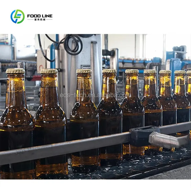 High Speed Fully Automatic Beer Bottling Line Complete Beer Filling Machine for Glass Bottles 2000-15000BPH Capacity
