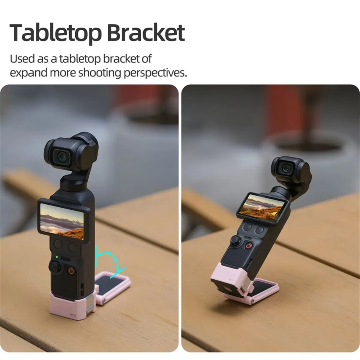 B21B Quick Release Expansion Mount for Pocket 4 Magnetic Protective Case for Pocket 3 Outdoor Photography Pink