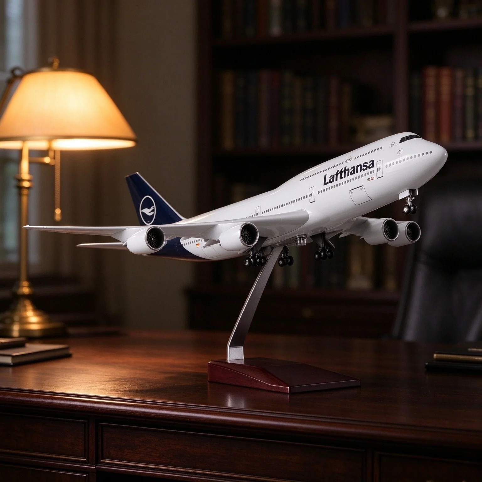 New Lufthansa B747 German Scale Airplanes 47cm 17 inchs Large Model Diecast Airplane Model Kits With Stand Airlines Displays