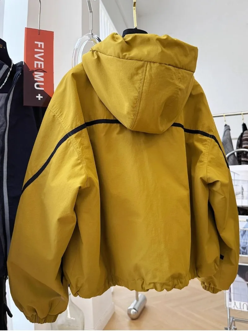 Giacca a vento corta vintage da donna Giacche bomber larghe con cappuccio Trench imbottito invernale Giacca sportiva da esterno Cappotti da donna