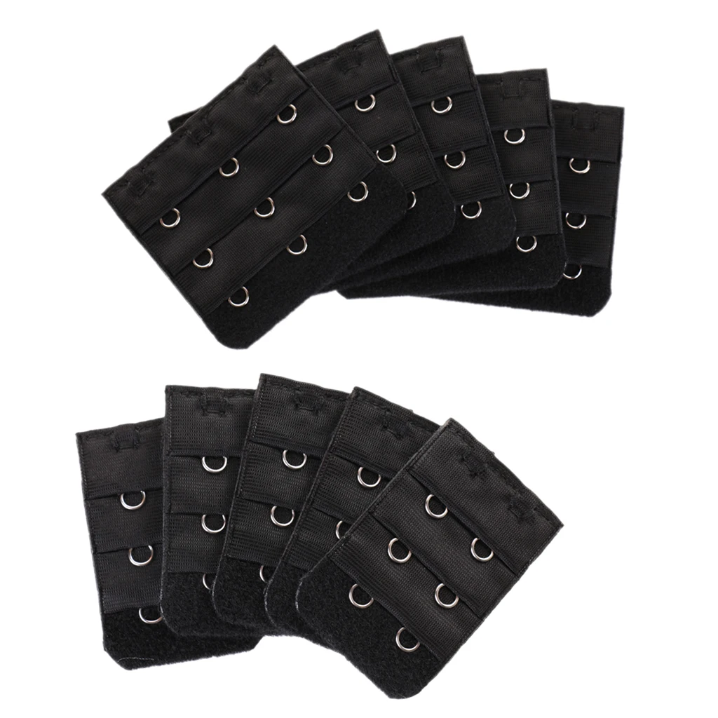 Wholesale 10pcs Black Elastic Strap Extension Bra Extender 3x3/2x3 Hook