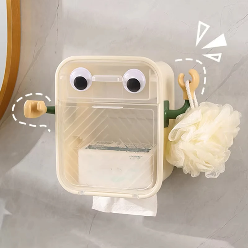 Creativity Hook Self-Adhesive Box Decorative Hook Holder Set Cute Cartoon Hand Foot Shape Hooks for Tissue Box Trash Can Stand