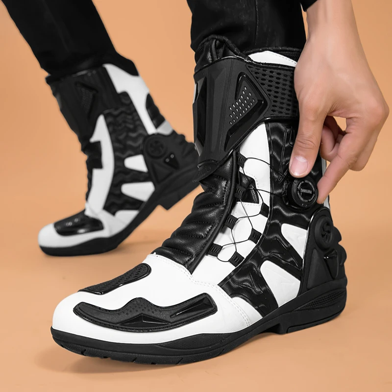 Motorcycle Shoes for Men Women Waterproof Breathable Motorcycle Travel Boots Anti-fall Equipment Professional Commuting Shoes