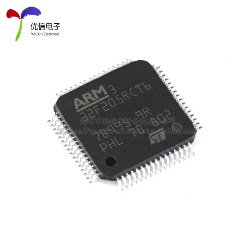 10PCS original authentic STM32F205RCT6 LQFP-64 ARM Cortex-M3 32-bit microcontroller MCU