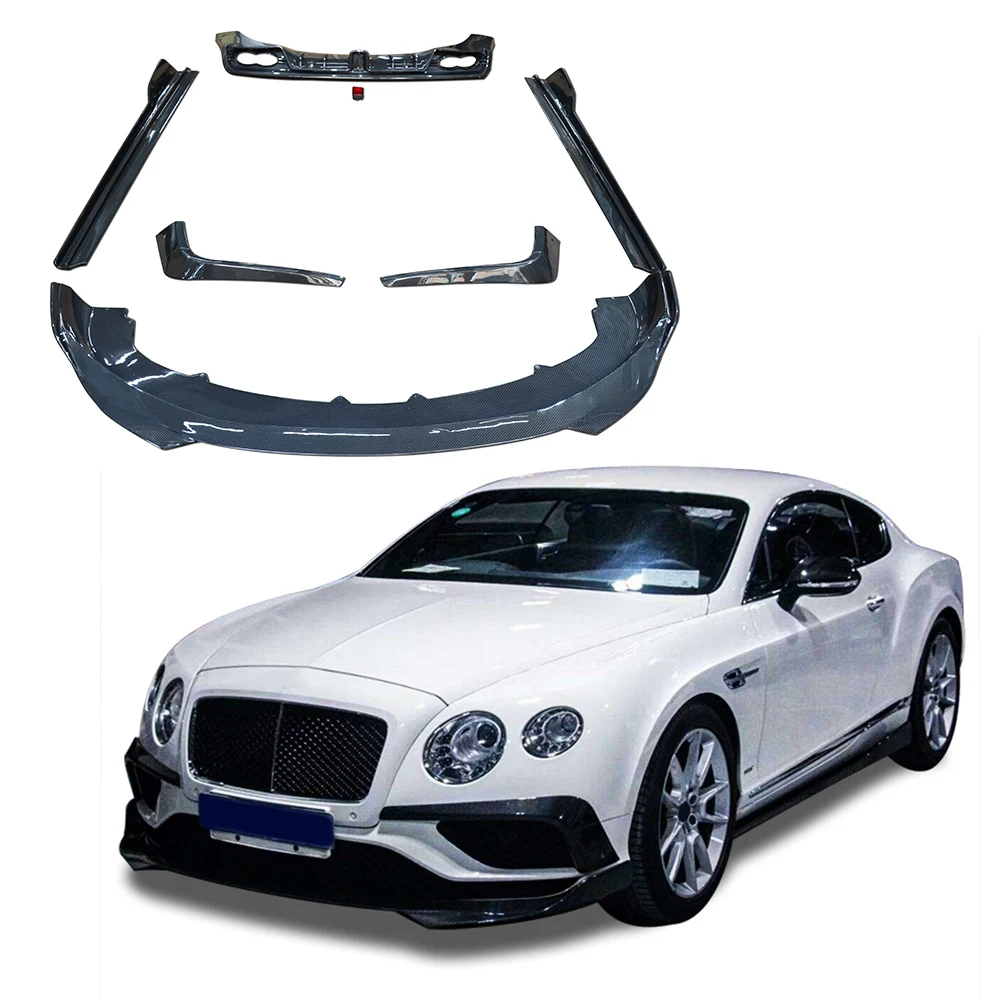 

Модифицированный комплект кузова автомобиля в стиле ST-TECH для Bentley Continental GT 16-18, сухой карбоновый передний бампер, задний диффузор, боковая юбка, обвесы