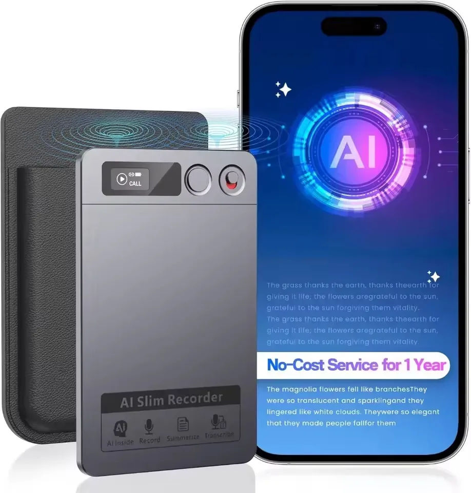 مسجل صوت الذكاء الاصطناعي، جهاز تدوين الملاحظات بالذكاء الاصطناعي للاجتماعات والمحاضرات والمكالمات ونقش الذكاء الاصطناعي ودعم 118 لغة #1