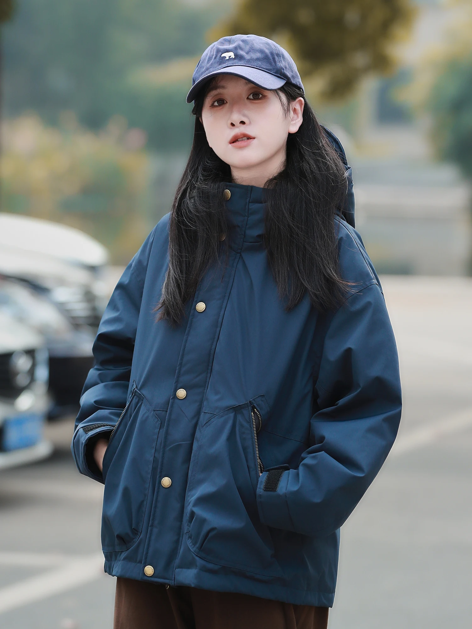 

Thiened Winter Outdoor Workwear Water-Resistant Warm 90 White Du down Jaet Women's Sle Couple's Neutral BF