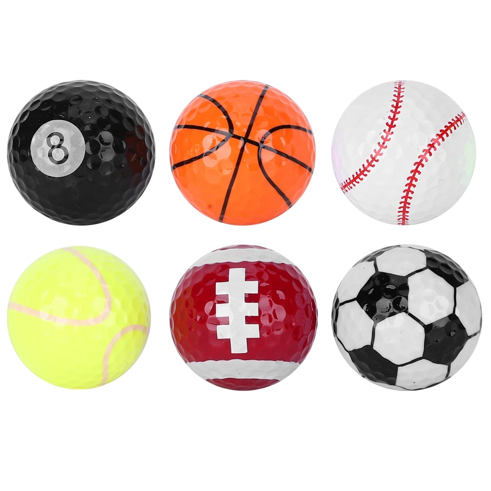 6Pcs Portable Golf Balls Sports Practicing Gift Balls Accessory for Competition Usage