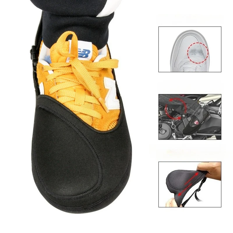Motorcycle Shifter Shoe Protector Anti-Slip Waterproof Adjustable One Size Fits Most Adult Shoes Boots Sneakers Motocross Boots