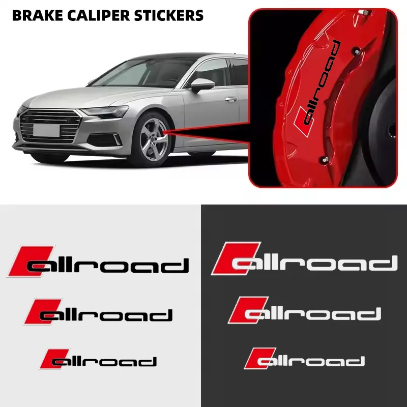 for Audi allroad quattro A4 A6 2023 2022 2021 2020 Car Brake Caliper Cover Sticker Modified Nameplate Vehicle Fashion Styling