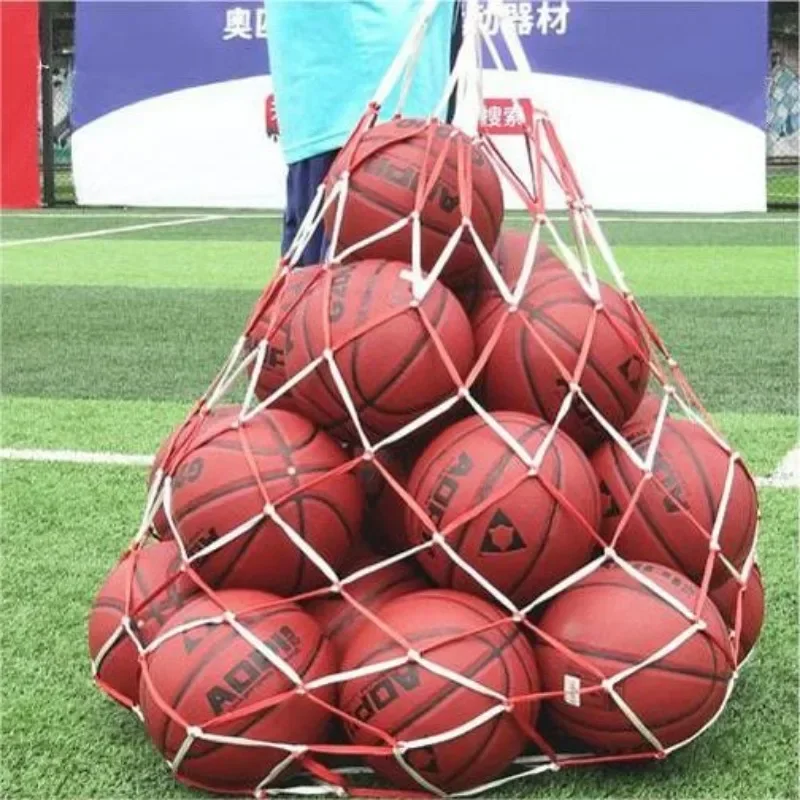 1 قطعة حقيبة حبل سميكة ممتدة كرة السلة كرة القدم صافي سعة كبيرة يمكن أن تحمل 10-15 الكرة جيب سميكة حبل نايلون تخزين الكرة حقيبة #3