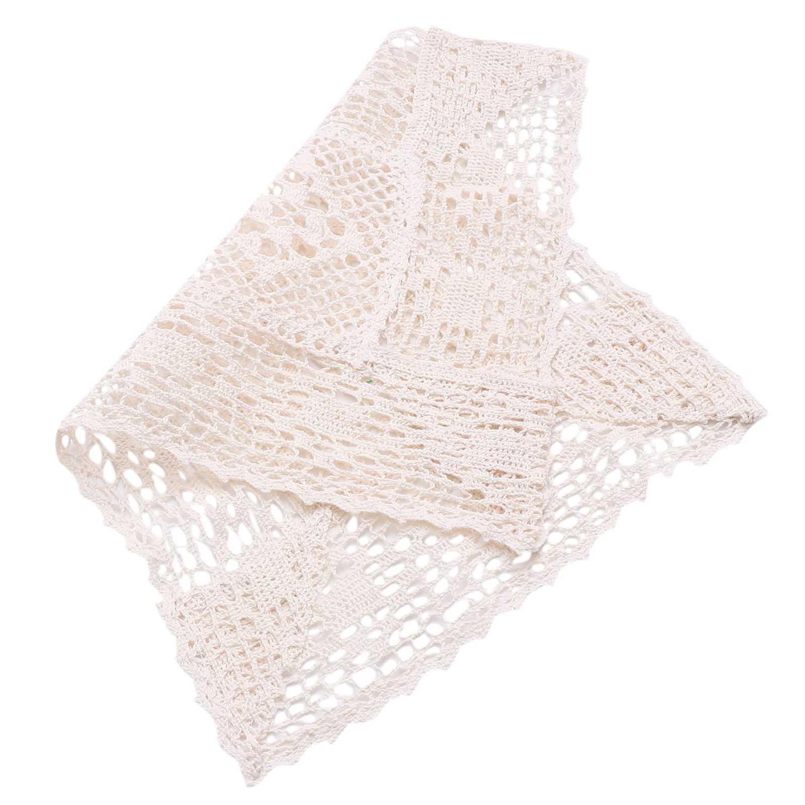 

Crochet Tablecloth 42x32cm Cotton Lace Decorative Cover for Dining Coffee Table Simple Table CoverVintage Handmade