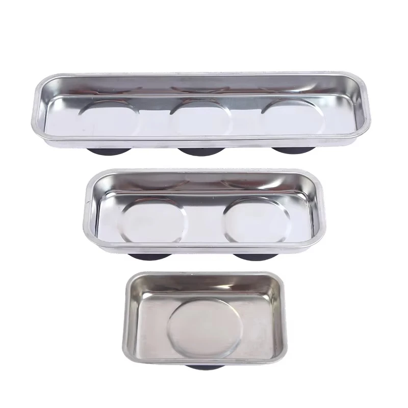 Auto Repair Machine Parts Magnetic Suction Cup Bowl Stainless Steel Parts Tray for Easy Access and Prevention of Parts Loss