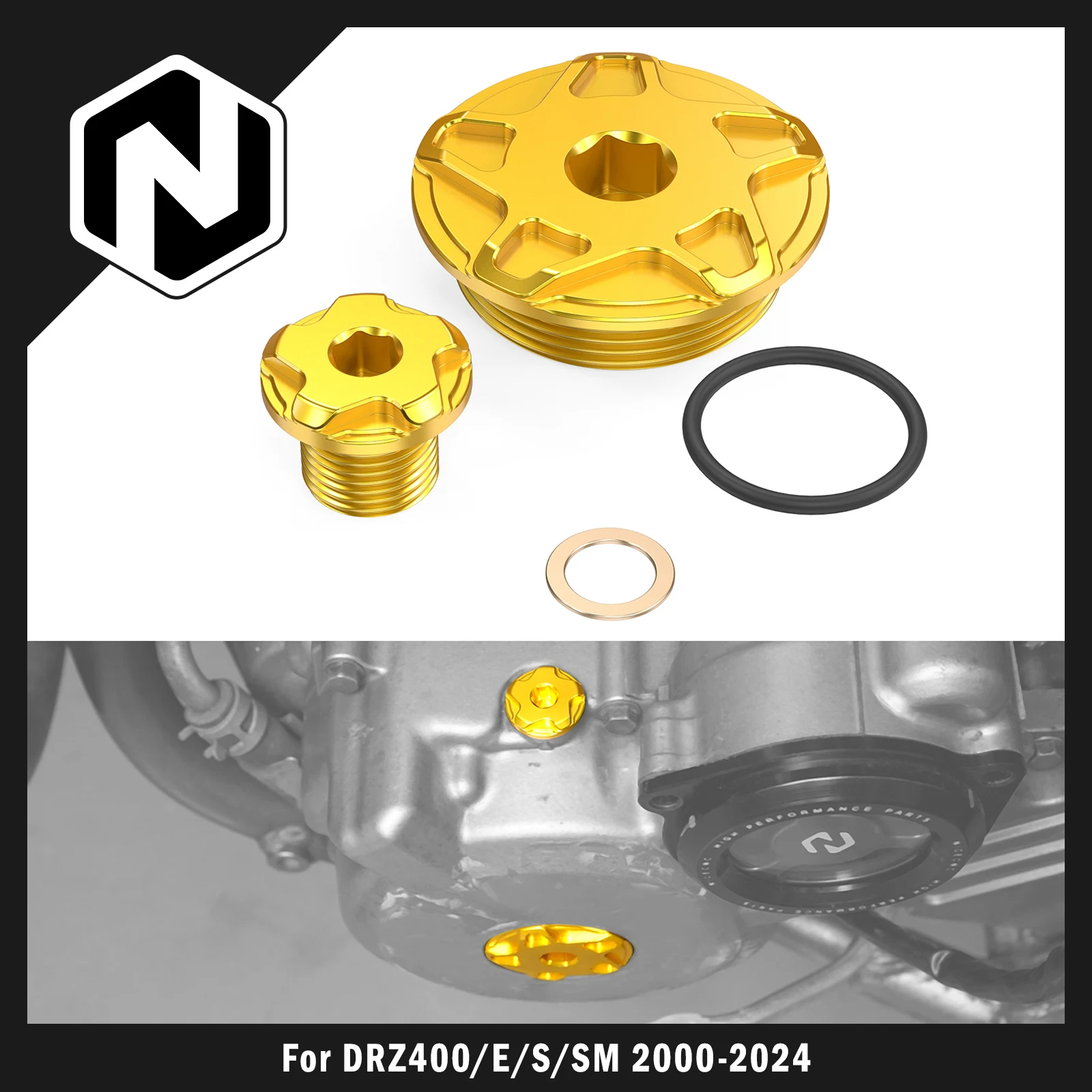 NICECNC For Suzuki 2000-2024 DR-Z 400SM 400S 400E 400 DRZ400SM DRZ400S DRZ400E DRZ400 Motorcycle Engine Timing Plugs Bolts