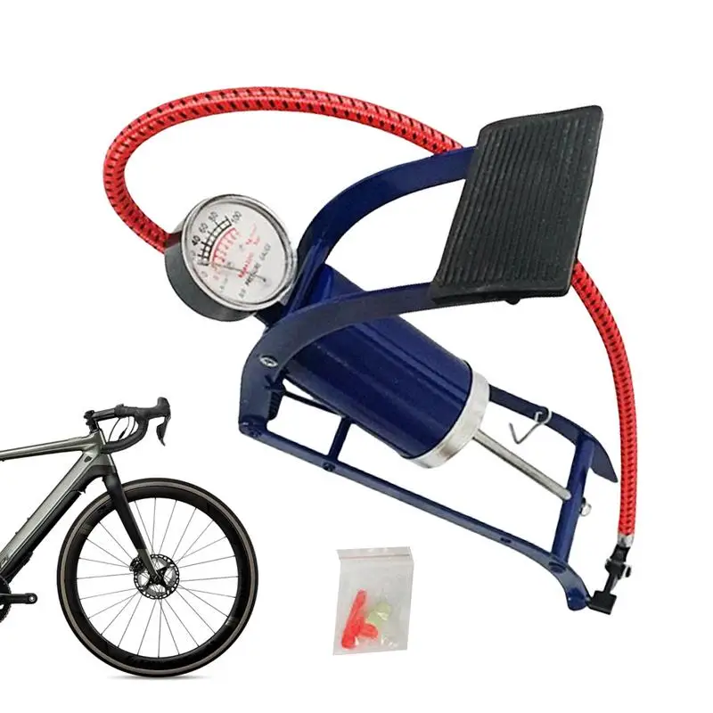 Foot Pump Basketball Pump with Pressure Gauge Air Pump Portable Tire Pump for Car Bicycles Motorcycles Balls & Other Inflatables