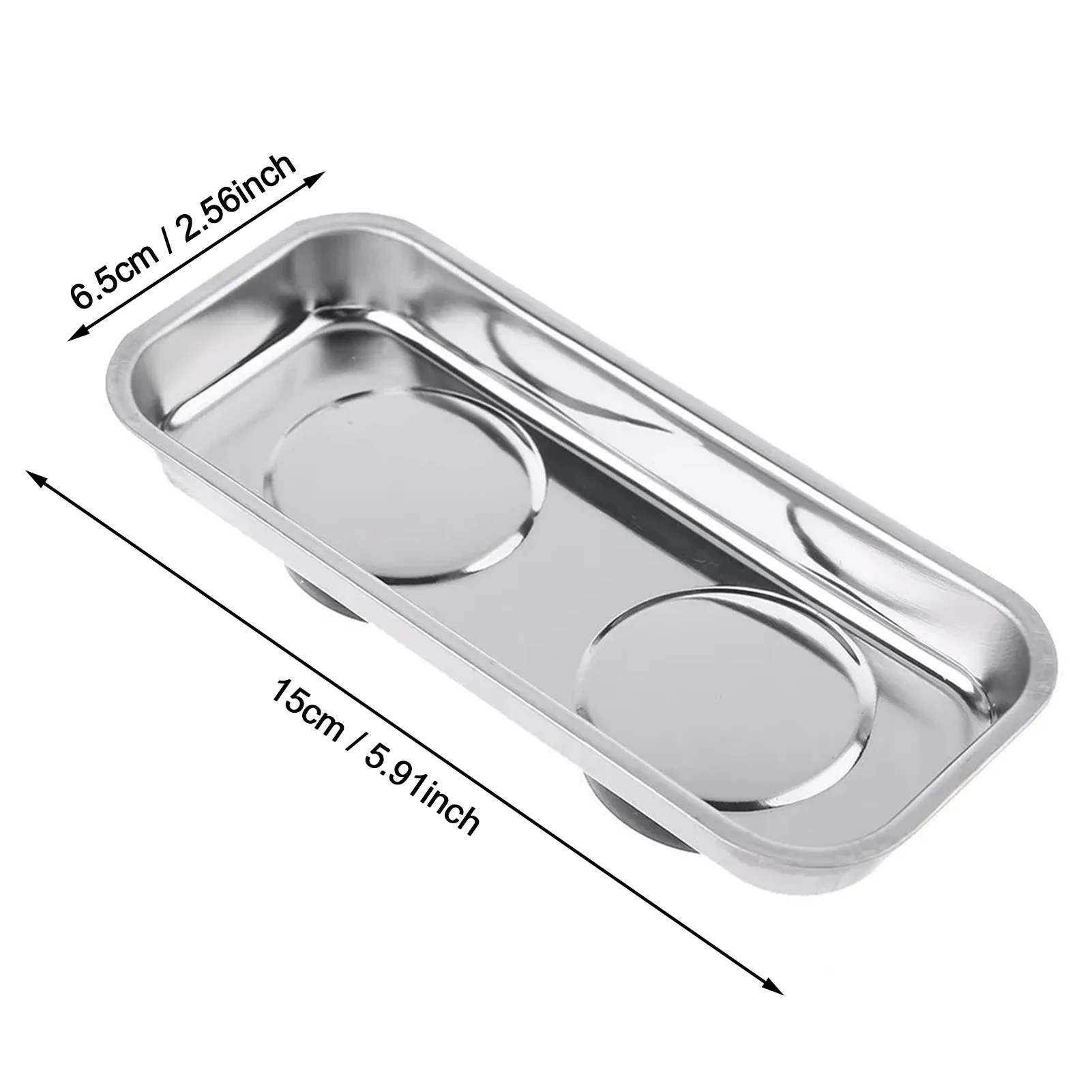 Multiple Magnetic Parts Tray Stainless Steel Heavy Duty for Hardware Repair Workbench Garage Tool Organizer 3 4 6 Inch Durable