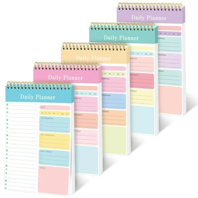 Punch Card Plan Diary Color Loose-leaf Book PP Plastic Protective Shell Flip Self-discipline Notebook Coil Book