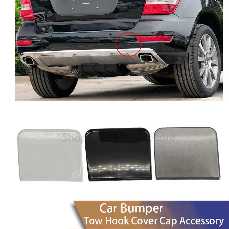 For Mercedes W164 M Class 2009-2011 Rear Bumper Tow Hook Cover 1648853223 Black Direct Fit ML350 ML400 ML550