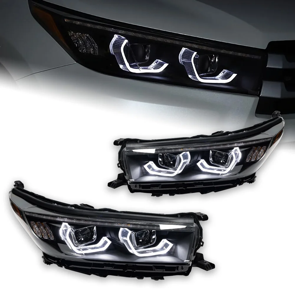 

AKD Car style head lamp Toyota Highlander headlights 2018-2021 New Kluger LED headlight DRL Hid Bi Xenon auto accessories