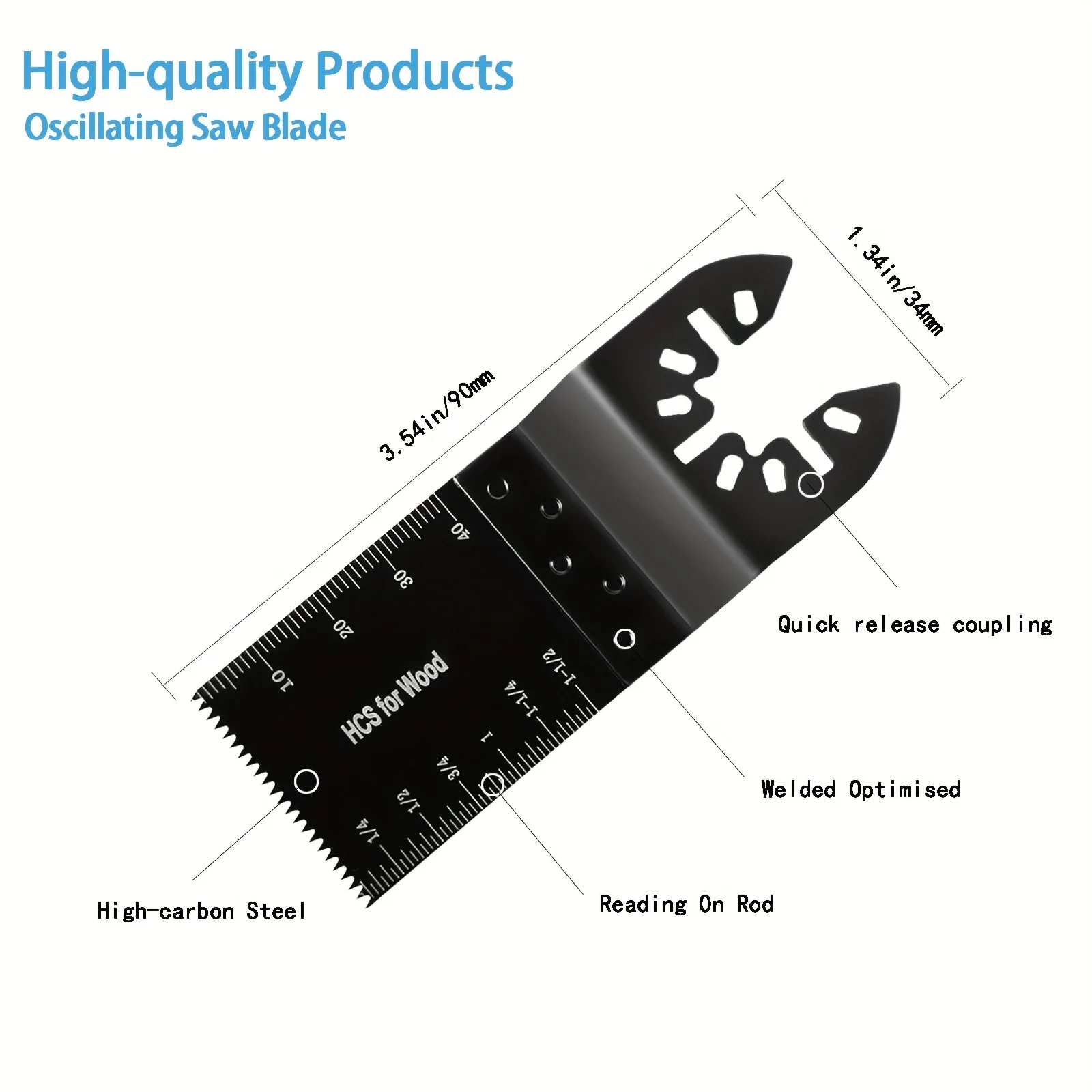 8/18pcs Titanium Oscillating Multitool Blades,Metal Cutting For Nails Wood Plastic And Hard Material Oscillating Tool Blades Kit