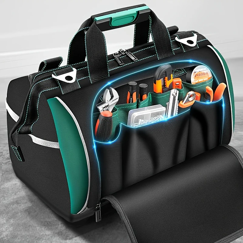 Toolkit Thickened High Capacity Storage Bag Waterproof Wear Resistant Toolkit Multi-Pocket Electrician Storage Bag
