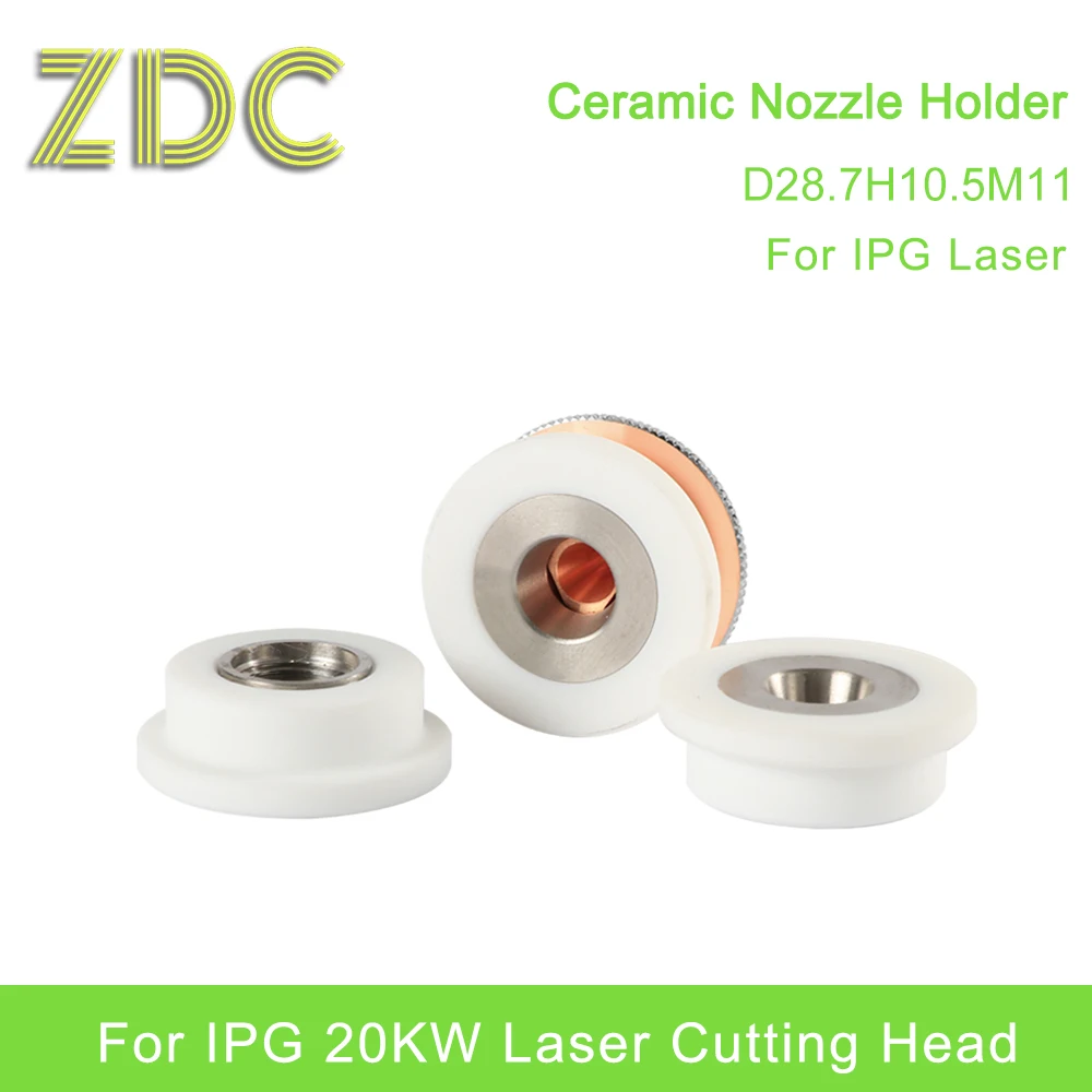 ZDC OEM IPG 레이저 세라믹 링 깍지 거치대, IPG 파이버 레이저 커팅 헤드 부품, 직경 28.7 mmH10.5M11, 로트당 3 개