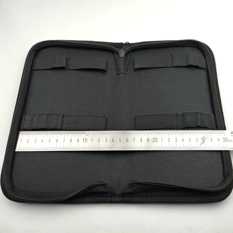 1pc HunterRapoo Fabric Tool Pouch Organizer, Black, Holds Up to 8 Pliers, Non-Waterproof, Position Print, No Wash Care, Durable