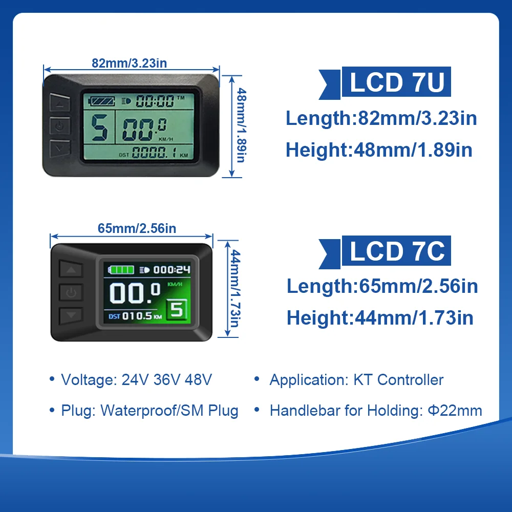 إبيك كونتنغ عرض LCD7U LCD7C للماء دراجات كهربائية التبعي عرض ، مع وظيفة الناقل التسلسلي العام