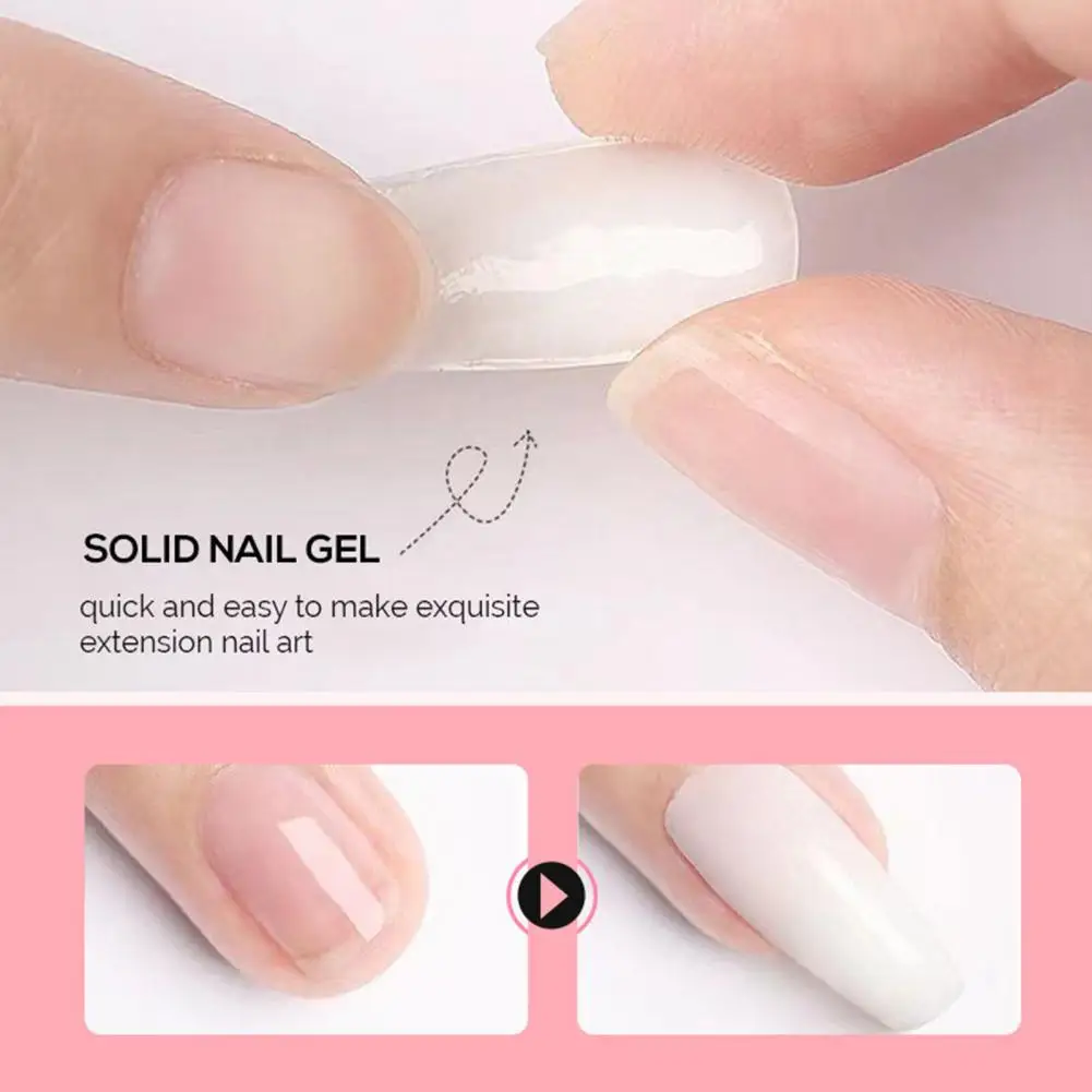 Gel de Extensão para Unhas Iniciantes, Gel UV Forte Sem Marcas, Leve, Tamanho Compacto, Arte Nail