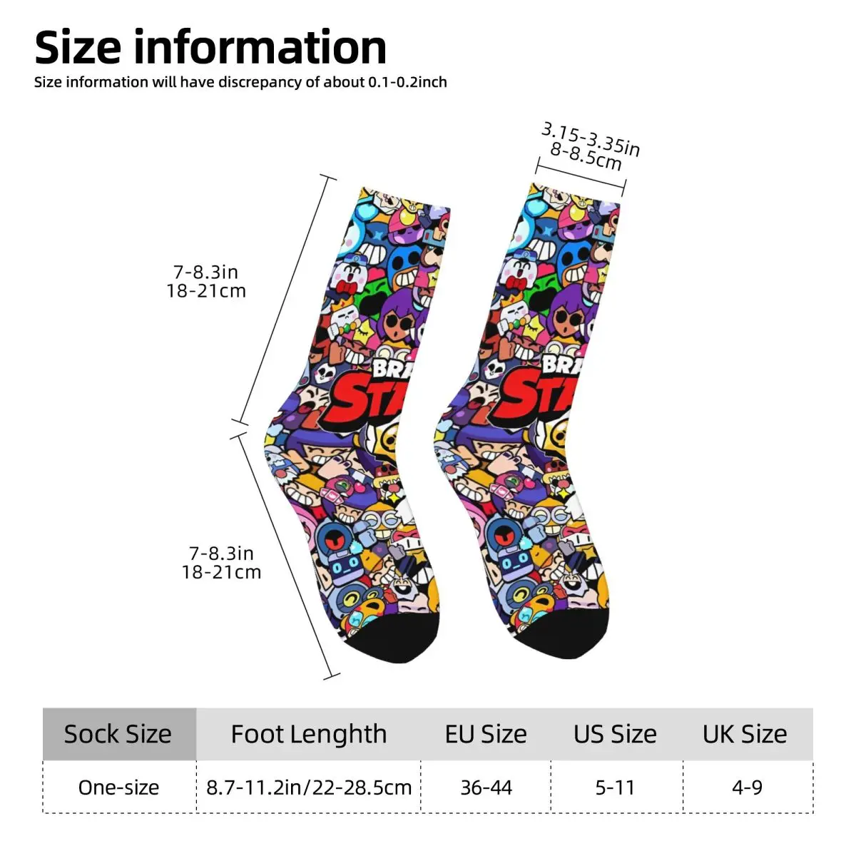 Brawled Game Logo Stockings Women Men Socks Soft Modern Socks Spring Running Sports Anti Slip Design Socks Birthday Present