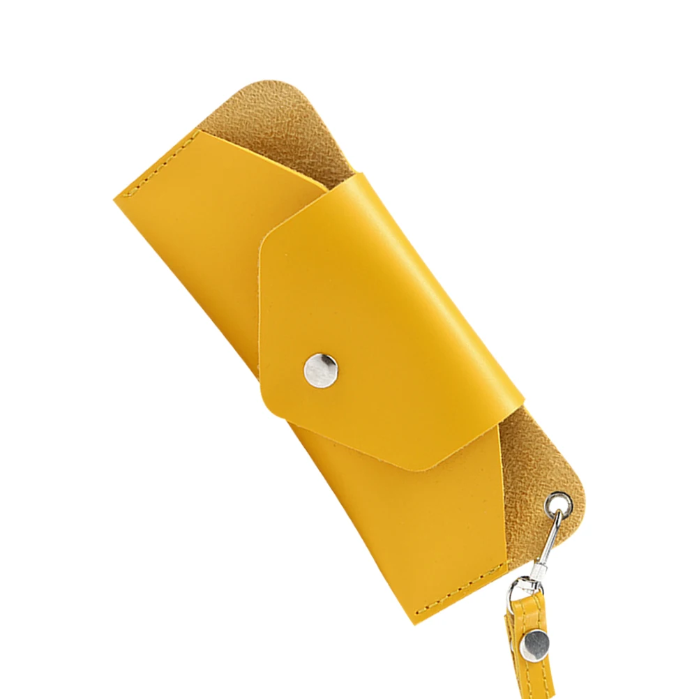 

Glasses Case PU Material Small Size Protect Lenses Scratches Arms Bending Breaking Easy Open Close Pouch Creative Buckle Dirt