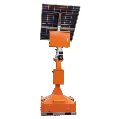 Emergency Solar Powered Light Towers With CCTV Camera Lighting System Security Tower For Outdoor Use