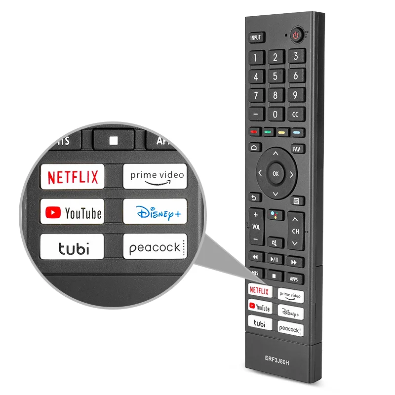 

ERF3J80H IR Remote Control For Hisense 4K UHD HD LED Android Smart TV Google TV 43A6G 50A6G 60A6G 65A6G 70A6G 50U6G 65U6G 75U6G