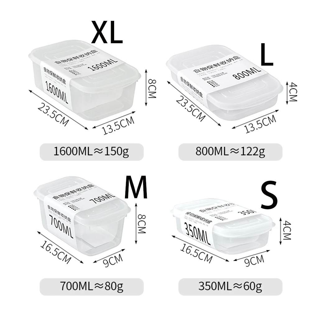 Airtight Food Storage Container- Ideal for Freezing Meat, Fruit and Vegetables in a Plastic Crate with Cover