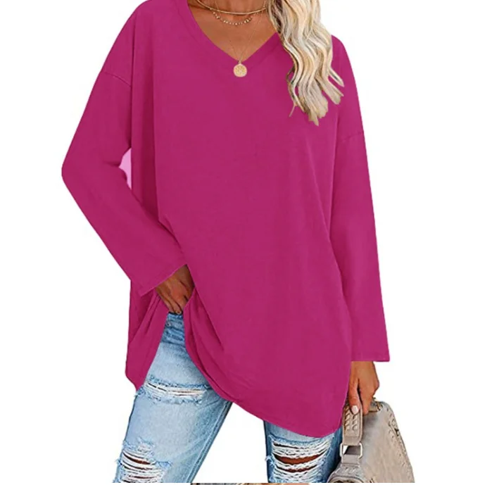 Frauen Langarm T-Shirt Frühling Herbst solide Slim Fit Freizeit hemden weibliche Pullover Basic T-Shirt y2k Kleidung Streetwear Crop Tops – Detail 16