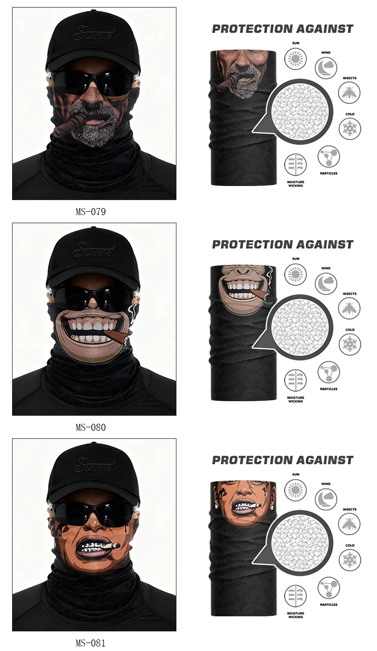 Nahtloser Nackenschutz UV-Schutz Atmungsaktives Bandana Unisex Outdoor-Halstuch für Wandern Klettern Angeln Radfahren Sport – Detail 7