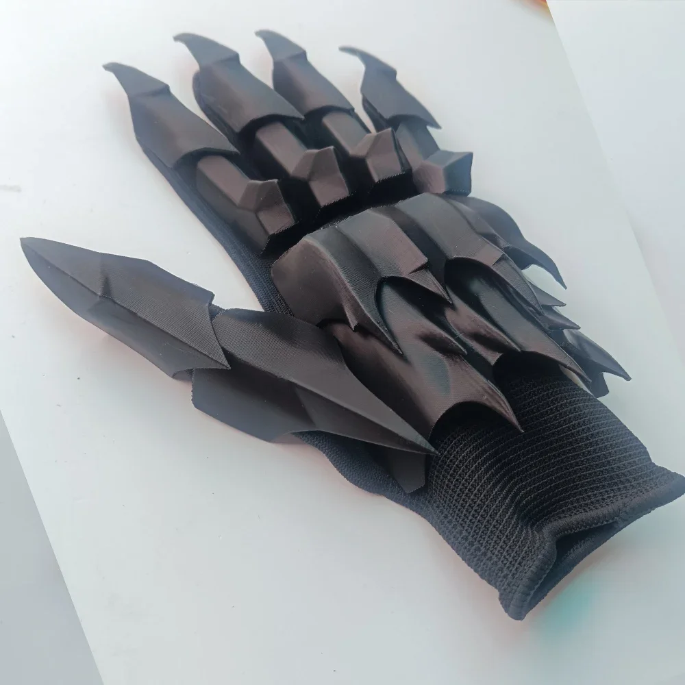3D Printing Plastic Knight Hand Armor Long Gloves Sci-fi Mechanical Cosplay Costumec Collectible Model Adult Girls Boy Toy Gifts