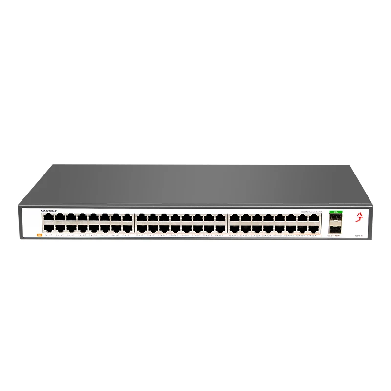 Xikestor 1000M Onbeheerde Gigabit Poe Switch 48-Port Poe Rj45 En 2-Port Sfp Internet Hub Switch 800W Plug And Play