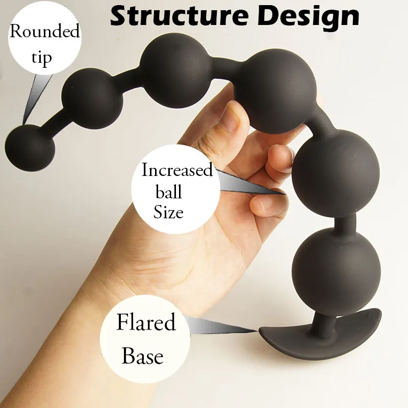 Anal Beads Balls Long Dildo Training,Silicone Anus Ass But Butt Plug,Analplug Buttplug Butplug Sex Toys,Analsex Prostate - Image 5