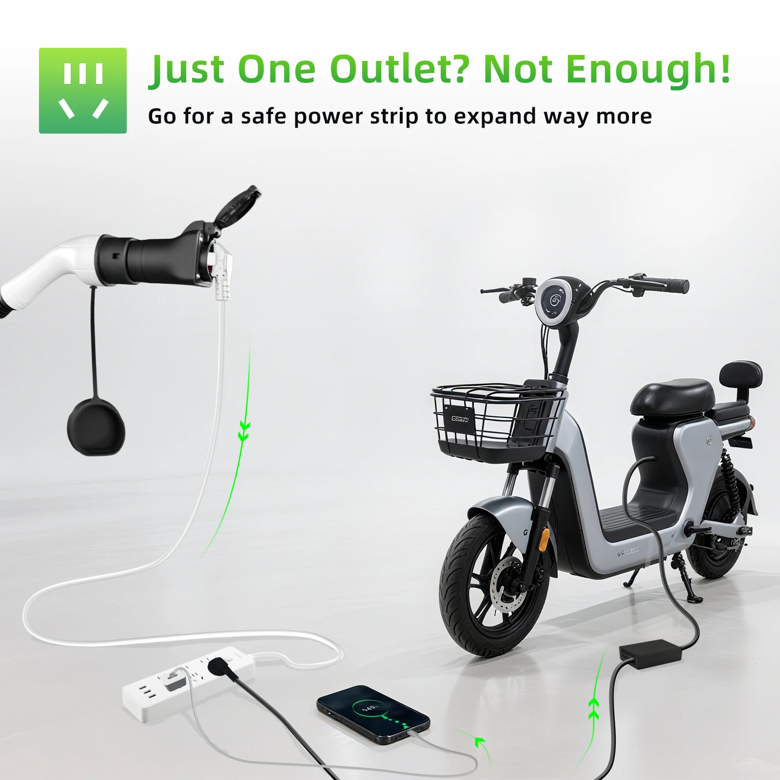 مُحول التغيير من Type2 إلى 220 فولت من محطة الشحن المعيارية IEC62196-2 إلى محول مقابس الاتحاد الأوروبي، قابس تفريغ محطة الشحن لغرض التصفيف