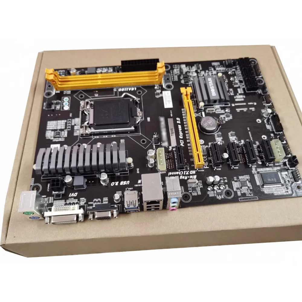 

Материнская плата для майнинга Biostar TB85 6PCI-E LGA 1150 DDR3, идеальный тест