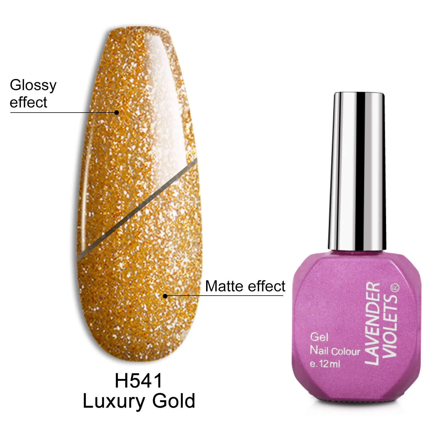 12ml Champagne Golden Gel Nail Polish Color Coat Soak Off UV LED Varnish Nail Art Gift