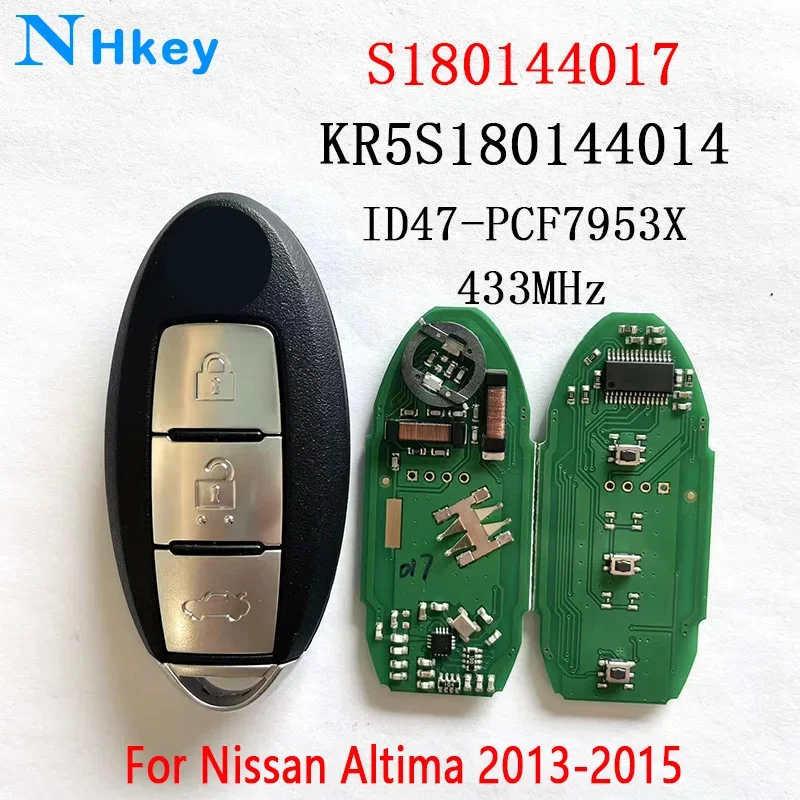 

NHkey 433 МГц S180144017 фотосессия 47 для Nissan Altima 2013-2016 безключевой KR5S180144014